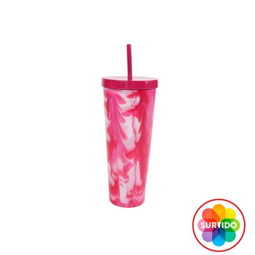 Vaso Mainstays con pajilla surtido -26 onz