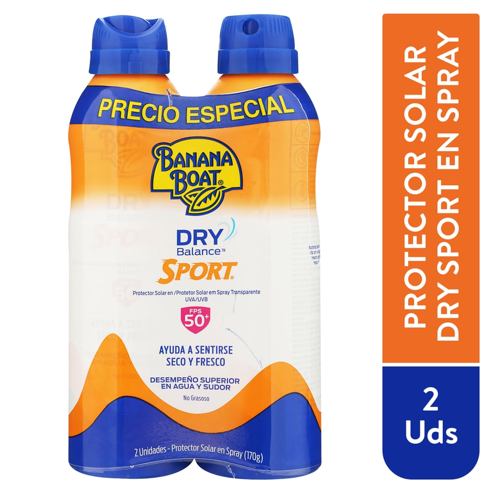 Banana Boat Protector solar dry balance sport FPS 50 Pack 2 340 g