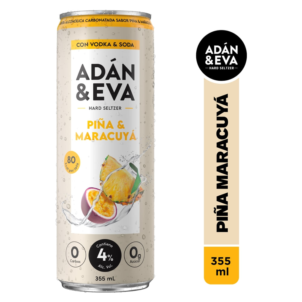 Adan Y Eva Bebida Maracuya Piña Con Ron 355 ml