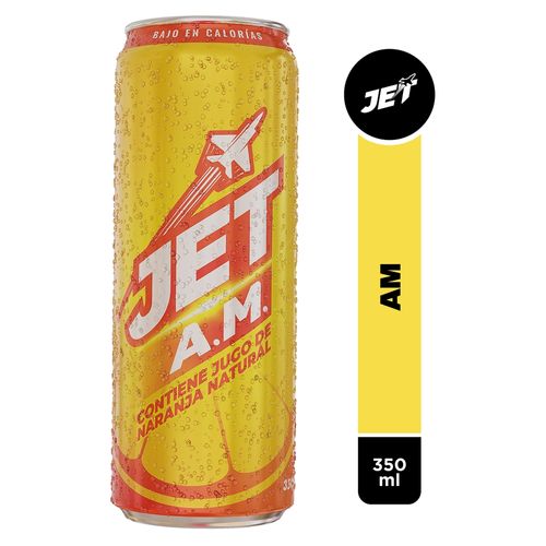 Bebida Energética Jet Am Naranja Lata Sleek -350ml