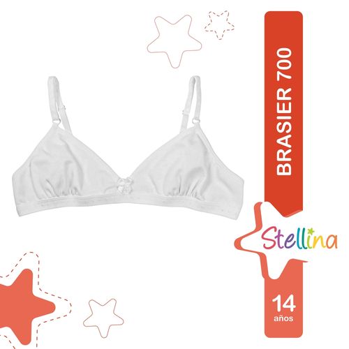 Corpiño Stellina Interior Para Niña Color Blanco - Talla 14