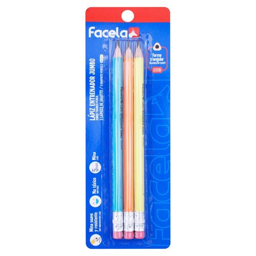 Lápiz De Grafito Facela Tuky Gigante, 2 Pack