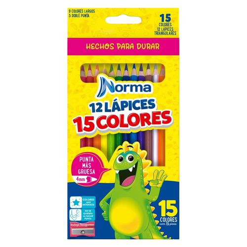 Lapices de color Norma, doble punta -12 uds