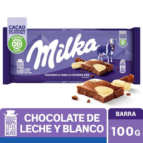 Chocolate Milka de Leche y Blanco - 100 g