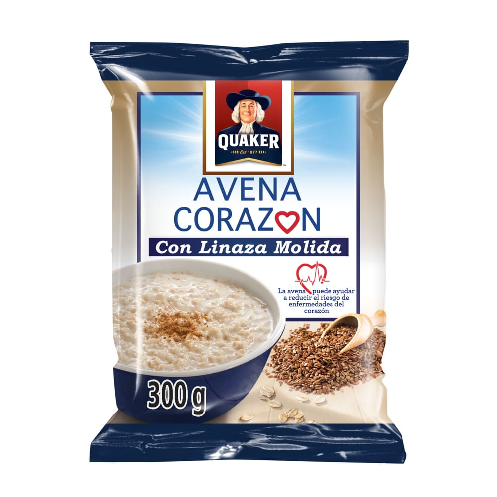 Quaker Avena Corazón Con linaza Molida 300 g
