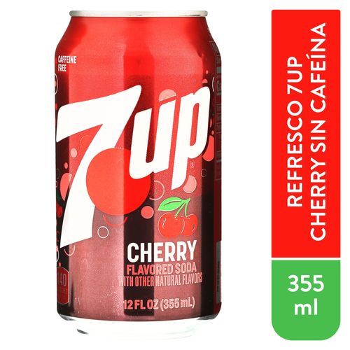 Bebida Carbonatada 7 Up Cherry 355ml