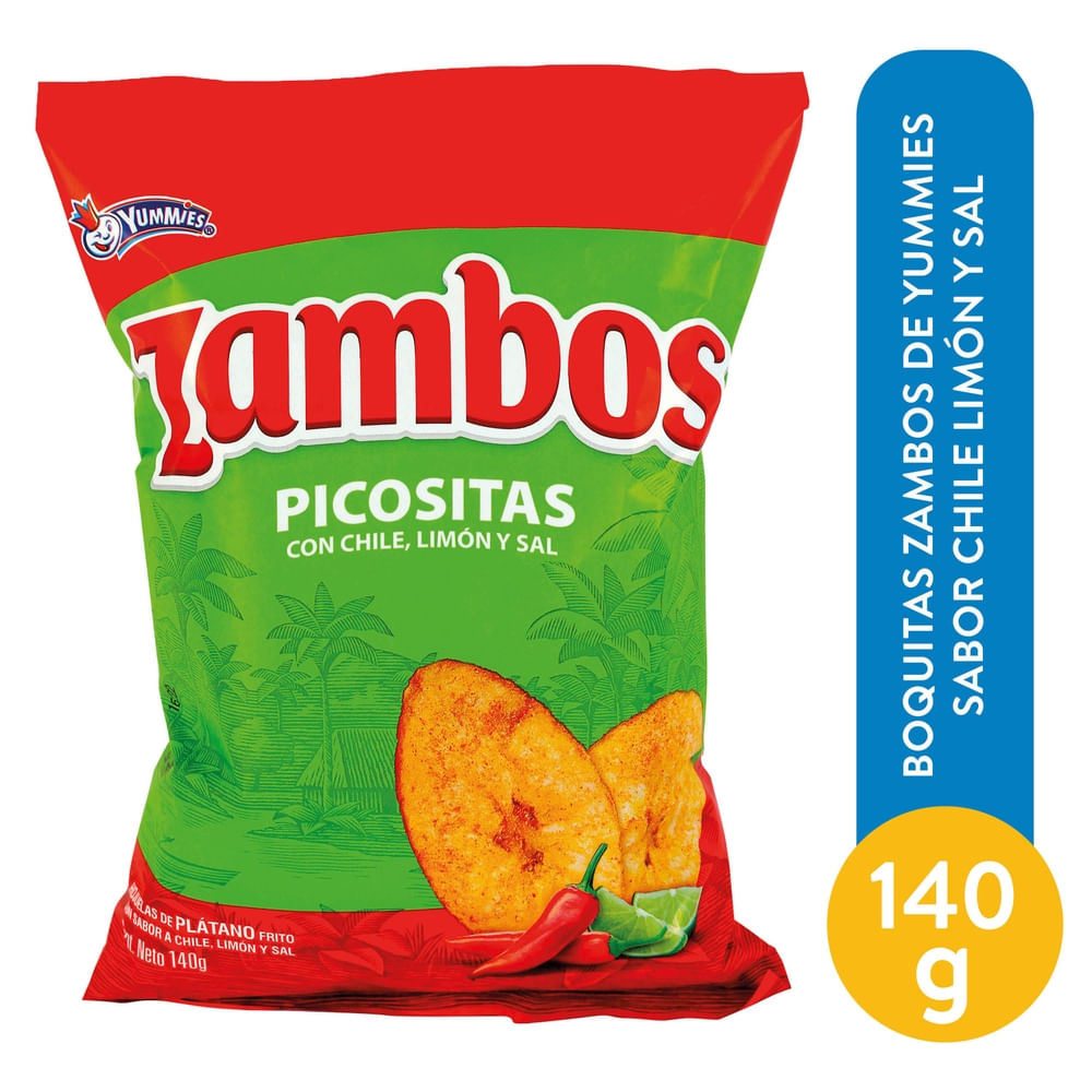 Yummies Boquitas Zambos de Sabor Chile Limón y Sal 140 g