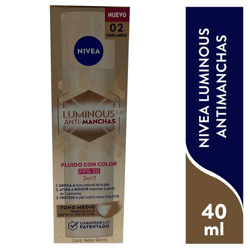 Crema Facial Luminous Tono Medio 40ml