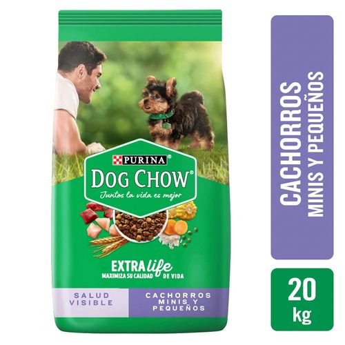 Alimento Perro Cachorro Purina Dog Chow Extra Life Minis y Pequeños 20 kg