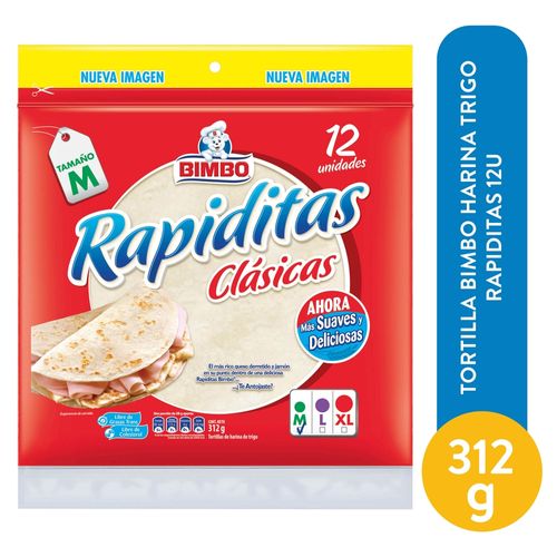 Tortilla Bimbo Harina Trigo Rapidita Clásicas 12 Uds - 312 g