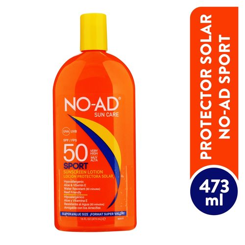 Protector solar NO AD sport FPS 50 - 473 ml