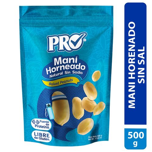 Mani Pro Sin Sal Paquete - 500 g