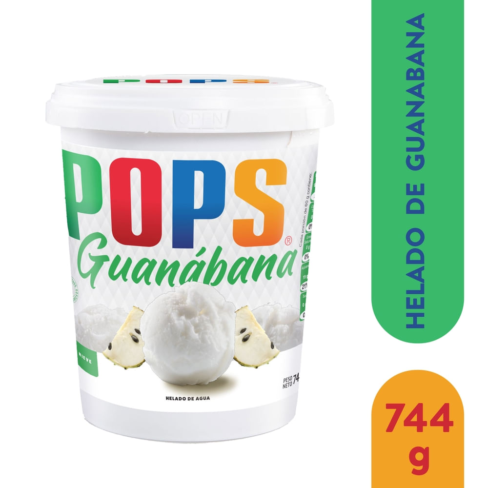 Pops Helado Nieve Guanabana 744 g