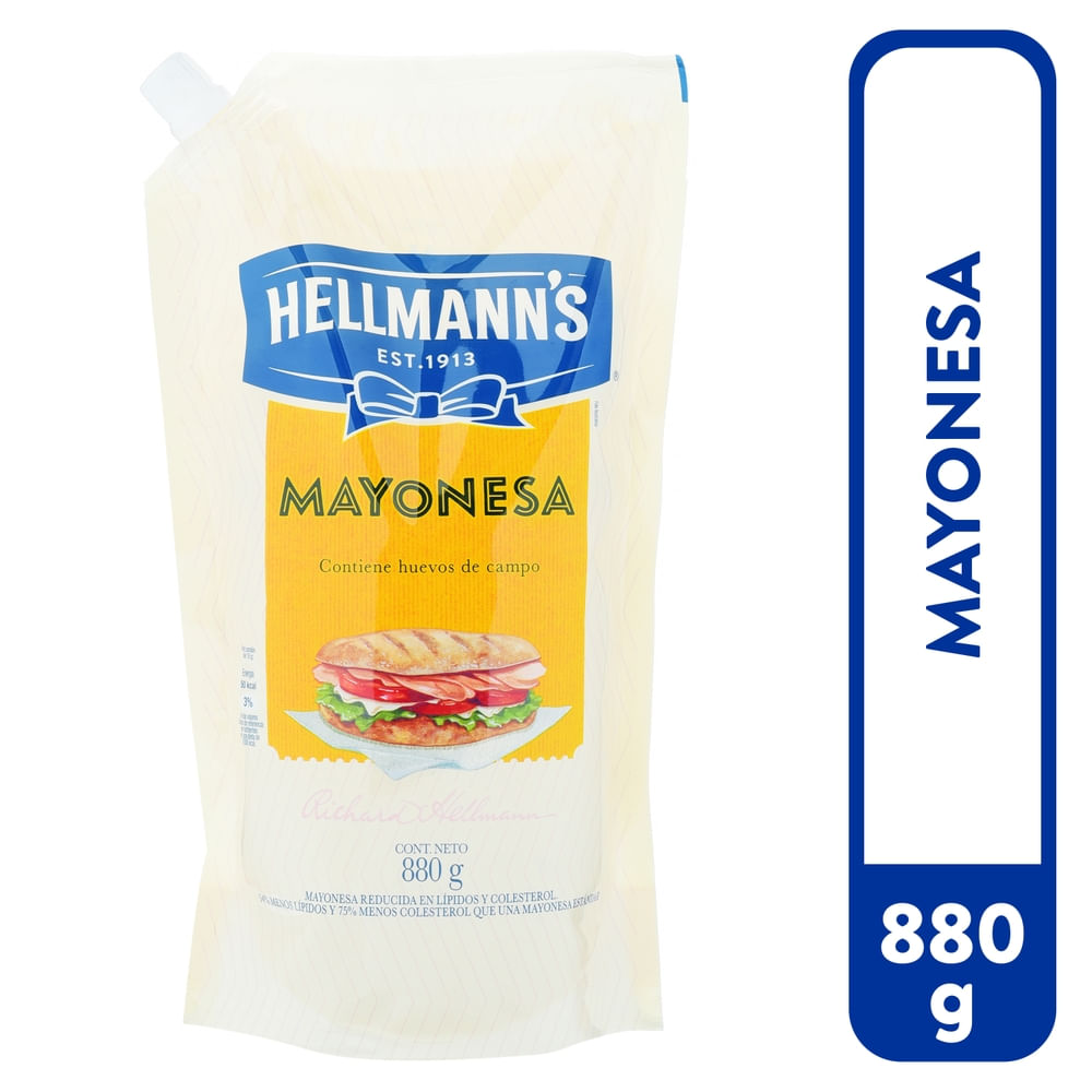 Hellmann'S Mayonesa Hellmanns Contiene Huevos De Campo 880 g