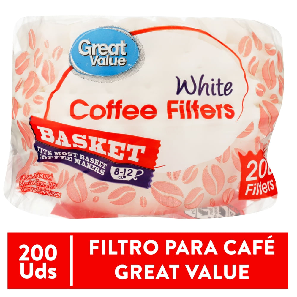 Great Value Filtro Para Café Pack 200