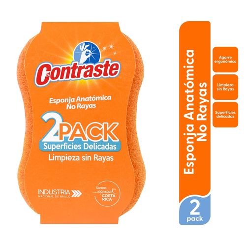 Esponja El Contraste Anatómica No Raya - 2 Pack
