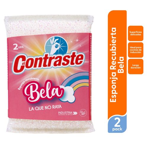 Esponja El Contraste Recubierta Bela 2 uds