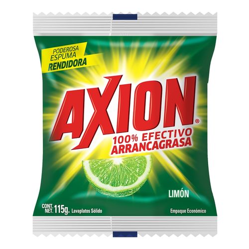 Lavaplatos Jabón Axion Limón Disco, Arrancagrasa - 115 g