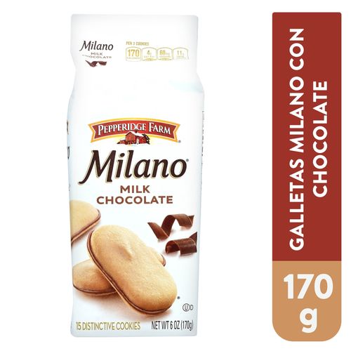 Galletas Milano chocolate con leche - 170 g