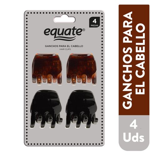 Clips Equate Para Cabello Basico 4 Piezas