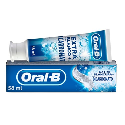 Pasta Dental Oral-B Extra Blancura Anticaries Con Flúor Y Con Bicarbonato - 70g