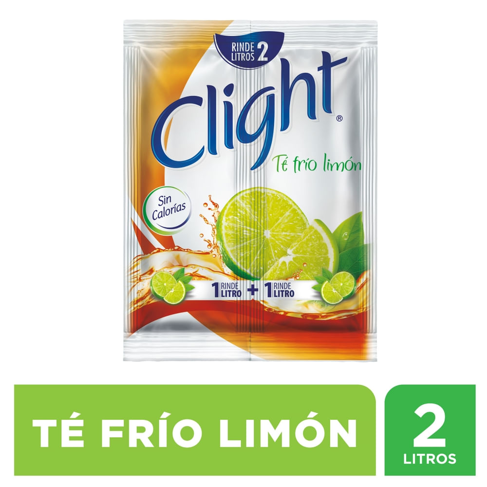 Clight Bebida En Polvo Sin Calorías Sabor Te Frío Limón 14 g