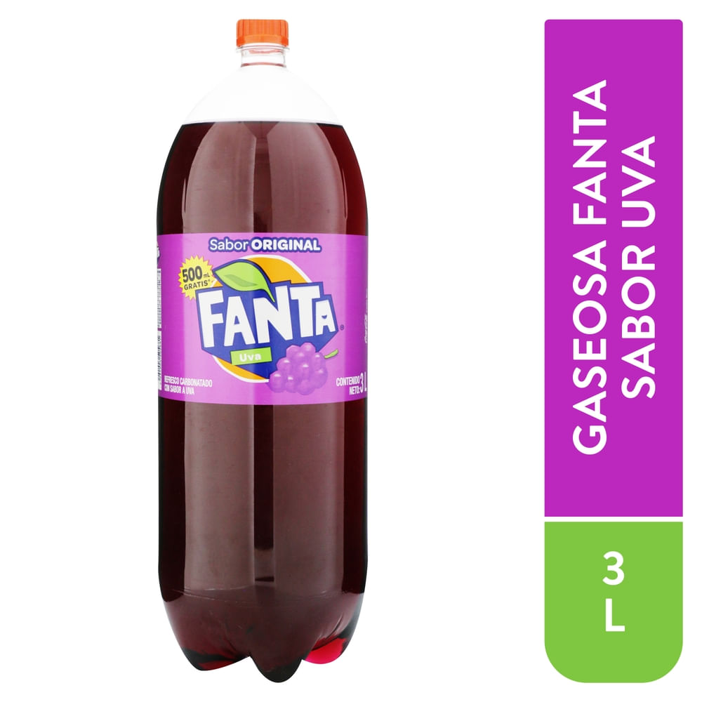Fanta Refresco Gaseoso Uva 3 L