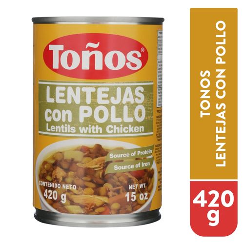 Lentejas Toños Con Pollo -425G
