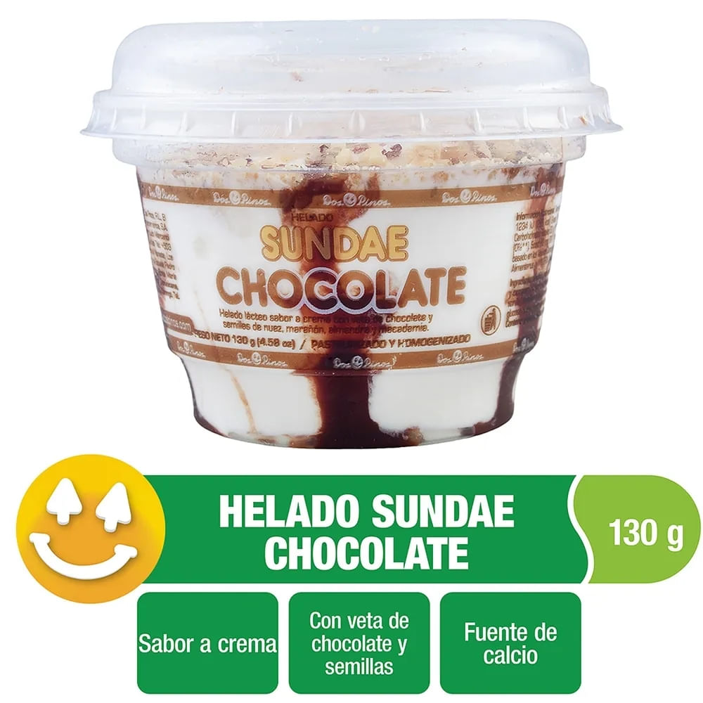 Dos Pinos Helado Sundae Vainilla 136 g