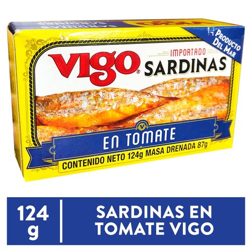 Sardinas Vigo en tomate – 124 g