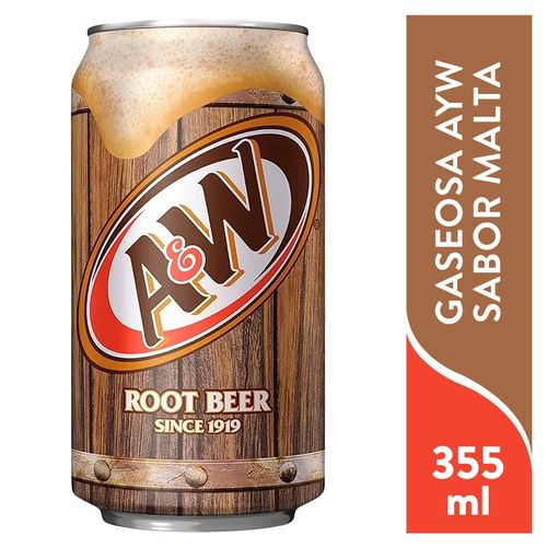 Gaseosa Ayw Sabor Malta En Lata 355Ml