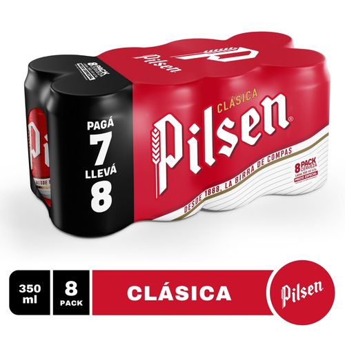 Cerveza Pilsen clásica la birra de compas 8 pack - 350 ml