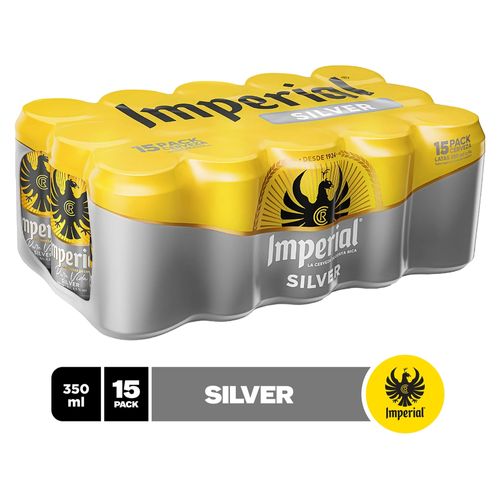 Cerveza Imperial Silver Lata 15 Pack - 350ml