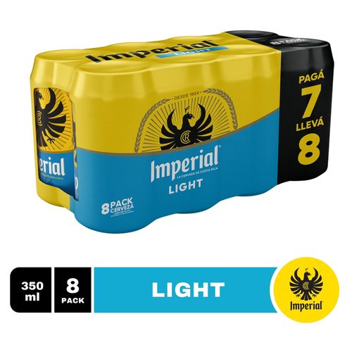Cerveza Imperial Light Lata 7+1 Pack - 350ml