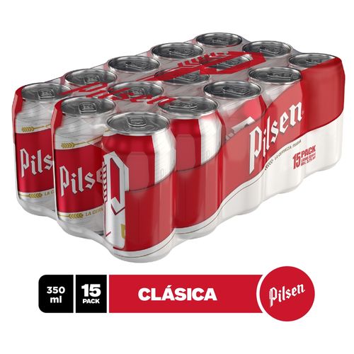 15 Pack Cerveza Pilsen Lata - 350ml