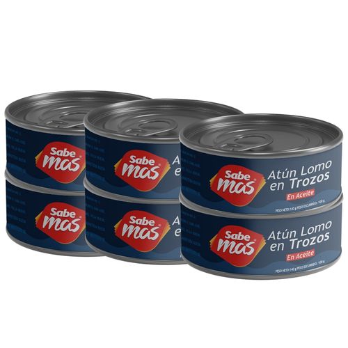 Atún Sabemas Trozos En Aceite 6 PACK - 840 g