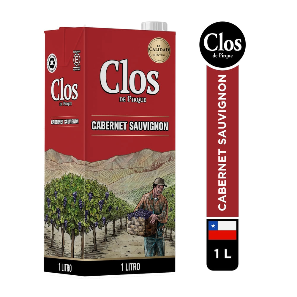 Clos De Pirque Vino Cabernet Sauvignon 1 L
