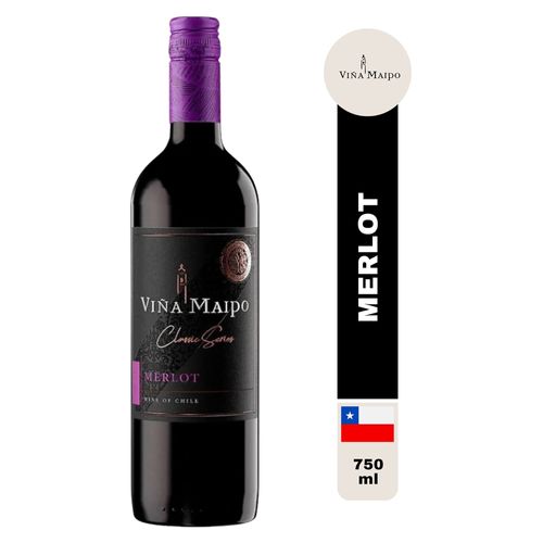 Vino tinto Viña Maipo merlot botella - 750ml