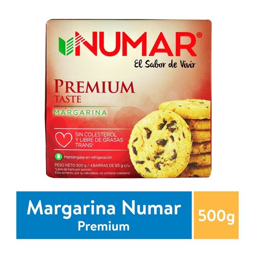 Margarina Numar sin colesterol en barra 4 Uds - 500 g