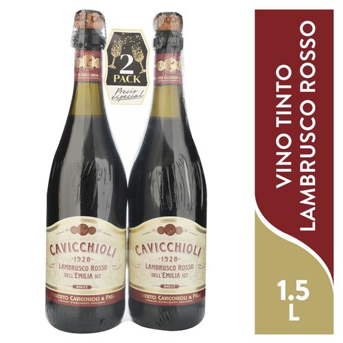 Vino Rosado Cavicchioli 2 Pack - 1.5 L