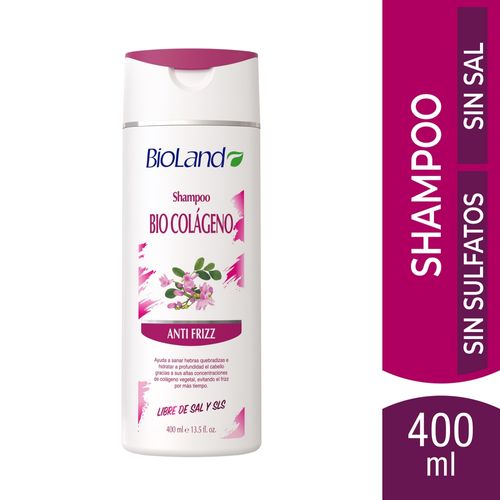 Shampoo Bioland Bio Colágeno Anti frizz - 400 ml