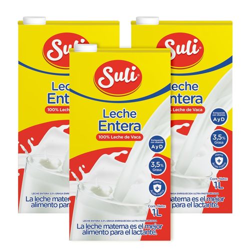 Leche Suli Entera Uht 3 PACK - 3000 ml