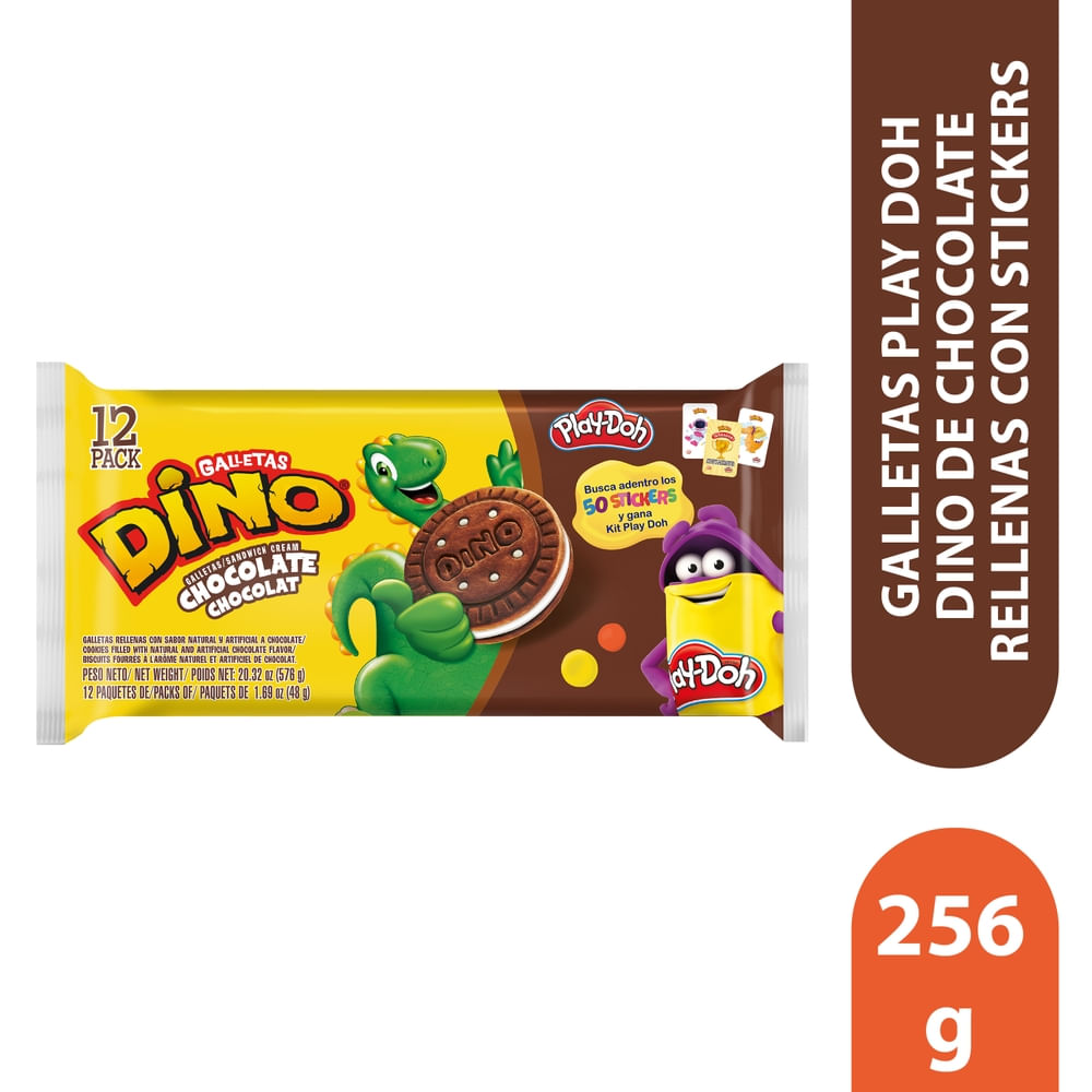 Dino Galleta Rellena Chocolate Wm 256 g