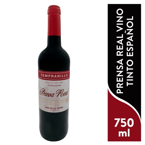Vino tinto Prensa Real español botella - 750 ml