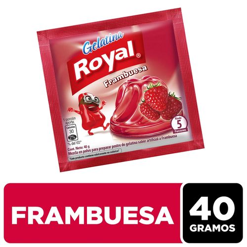 Gelatina En Polvo Royal Sabor Frambuesa Sobre - 40 g