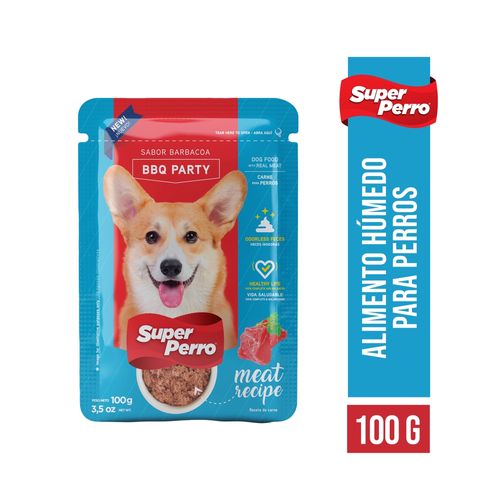 Alimento húmedo Super Perro barbacoa res - 100 g
