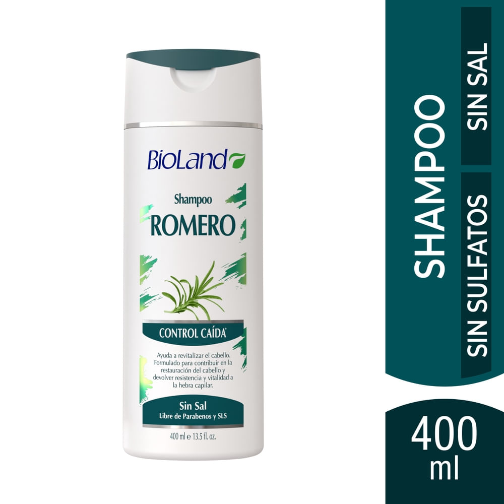 Bioland Shampoo Romero Control Caída 400 ml