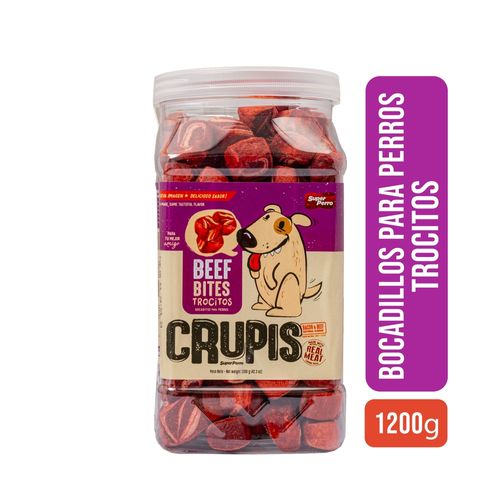 Bocaditos Super Perro crupis trocitos sabor carne más tocino - 1200 g
