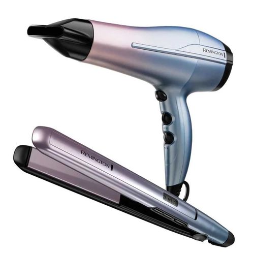 Combo Remington de alizadora y secadora mineral glow