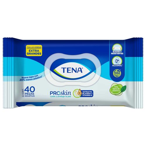 Toalla Tena humeda manzana vitamina E - 40 Uds
